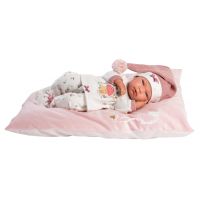 Llorens 73880 New Born holčička realistická panenka miminko s celovinylovým tělem 40 cm