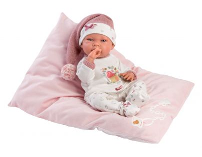 Llorens 73880 New Born holčička realistická panenka miminko s celovinylovým tělem 40 cm