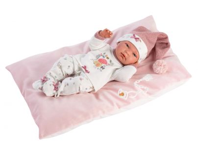 Llorens 73880 New Born holčička realistická panenka miminko s celovinylovým tělem 40 cm