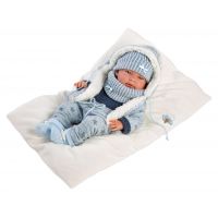 Llorens 73881 New Born chlapeček realistická panenka miminko s celovinylovým tělem 40 cm 2