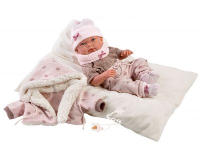 Llorens 73882 New Born holčička realistická panenka miminko s celovinylovým tělem 40 cm
