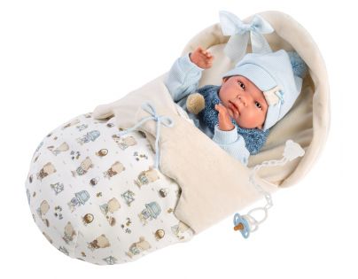 Llorens 73885 New Born chlapeček realistická panenka miminko s celovinylovým tělem 40 cm