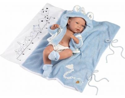 Llorens 73897 New born chlapeček realistická panenka miminko s celovinylovým tělem 40 cm