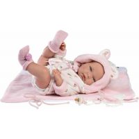 Llorens 73898 New born holčička realistická panenka miminko s celovinylovým tělem 40 cm 2