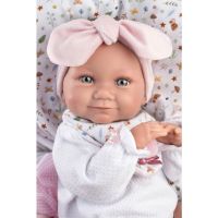 Llorens 73901 New born holčička realistická panenka miminko s celovinylovým tělem 40 cm 4