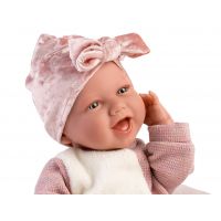 Llorens 74008 New Born realistická panenka miminko se zvuky a měkkým látkovým tělem 42 cm 5