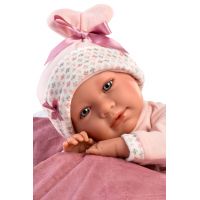 Llorens 74014 New Born realistická panenka miminko se zvuky a měkkým látkovým tělem 42 cm 4
