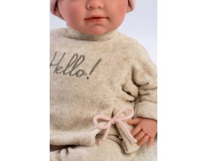 Llorens 74020 New Born realistická panenka miminko se zvuky a měkkým látkovým tělem 42 cm