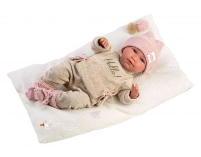 Llorens 74020 New Born realistická panenka miminko se zvuky a měkkým látkovým tělem 42 cm