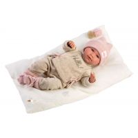 Llorens 74020 New Born realistická panenka miminko se zvuky a měkkým látkovým tělem 42 cm 2