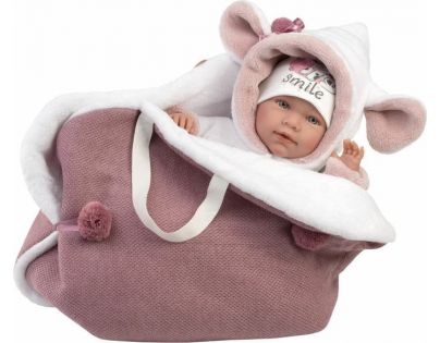 Llorens 74048 New born realistická panenka miminko se zvuky a měkkým látkovým tělem 42 cm