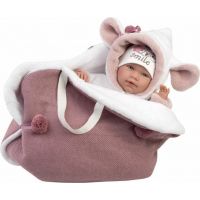 Llorens 74048 New born realistická panenka miminko se zvuky a měkkým látkovým tělem 42 cm 4