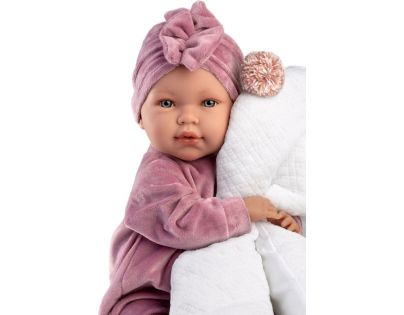 Llorens 74118 Realistická panenka miminko se zvuky a měkkým látkovým tělem 42 cm