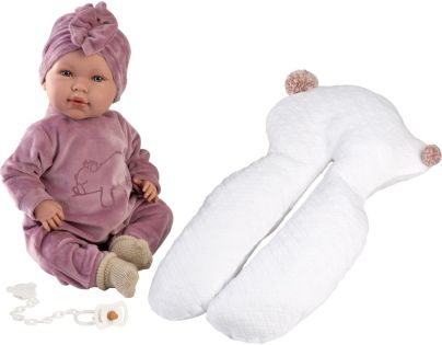 Llorens 74118 Realistická panenka miminko se zvuky a měkkým látkovým tělem 42 cm