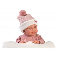 Llorens 84330 New Born holčička realistická panenka miminko s celovinylovým tělem 43 cm 4