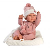 Llorens 84330 New Born holčička realistická panenka miminko s celovinylovým tělem 43 cm 3
