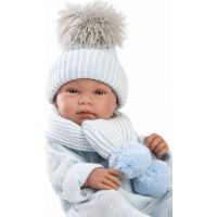 Llorens 84337 New born chlapeček realistická panenka miminko s celovinylovým tělem 43 cm 4