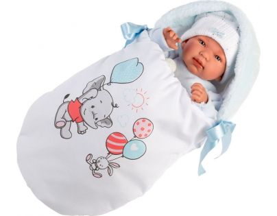 Llorens 84451 panenka miminko se zvuky a měkkým látkový tělem 44 cm