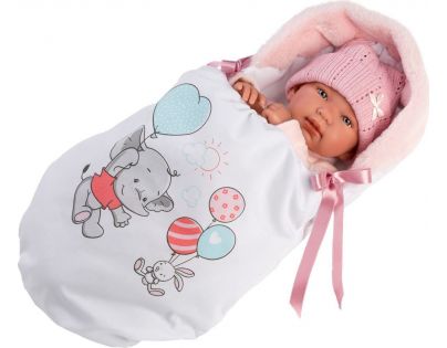 Llorens 84452 panenka miminko se zvuky a měkkým látkový tělem 44 cm