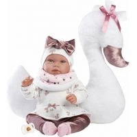 Llorens 84456 New born realistická panenka miminko se zvuky a měkkým látkovým tělem 44 cm