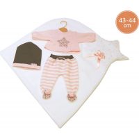 Llorens M843-26 Obleček pro panenku miminko New born velikosti 43-44 cm 2
