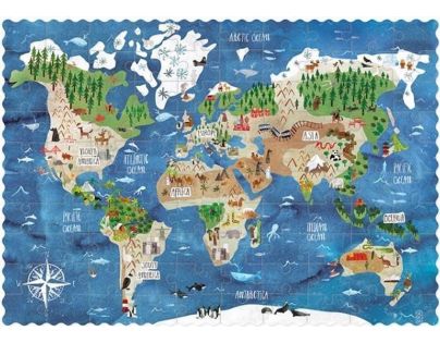 Londji Puzzle kapesní Kolem světa 100 dílků
