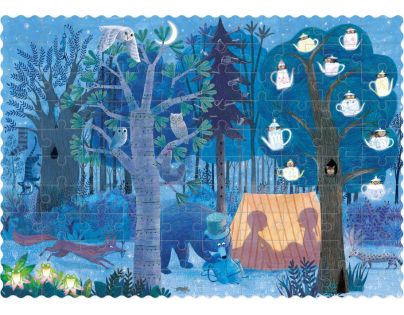 Londji Puzzle oboustranné Den a noc v lese 2 x 50 dílků