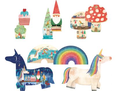 Londji Puzzle oboustranné Jednorožcovy narozeniny 30 dílků