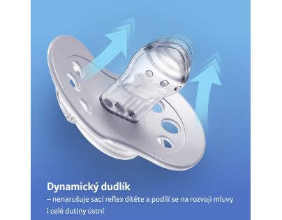 Lovi Dudlík silikonový dynamický Salt & Pepper 6 - 18 m 2 ks