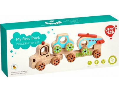 Lucy & Leo Dřevěná skládačka Můj první kamion 4 díly