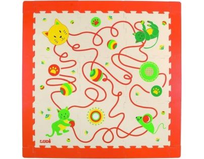 Ludi Pěnové puzzle Kočička 106 x 106 cm