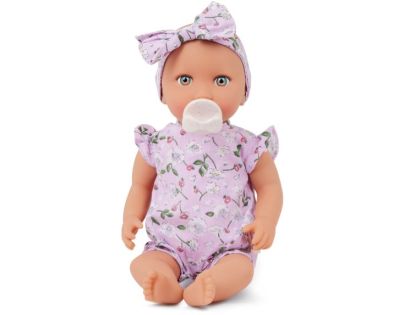 LullaBaby Panenka 35 cm v overalu s čelenkou Floral Lila
