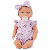 LullaBaby Panenka 35 cm v overalu s čelenkou Floral Lila 2