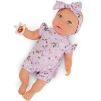 LullaBaby Panenka 35 cm v overalu s čelenkou Floral Lila 4