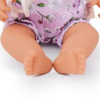 LullaBaby Panenka 35 cm v overalu s čelenkou Floral Lila 6