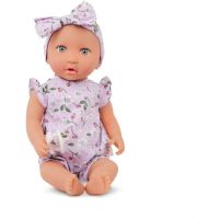 LullaBaby Panenka 35 cm v overalu s čelenkou Floral Lila 3