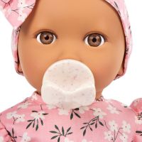 LullaBaby Panenka 35 cm v overalu s čelenkou Floral Pink 4