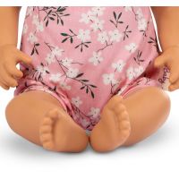 LullaBaby Panenka 35 cm v overalu s čelenkou Floral Pink 5