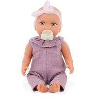 LullaBaby Panenka 35 cm v overalu s čelenkou Lila 2