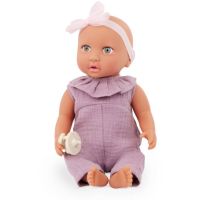 LullaBaby Panenka 35 cm v overalu s čelenkou Lila 4