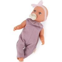 LullaBaby Panenka 35 cm v overalu s čelenkou Lila 3