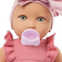 LullaBaby Panenka 35 cm v overalu s čelenkou Pink II 4