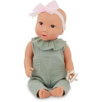 LullaBaby Panenka 35 cm v overalu s čelenkou 3