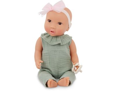 LullaBaby Panenka 35 cm v overalu s čelenkou