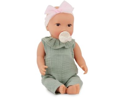 LullaBaby Panenka 35 cm v overalu s čelenkou