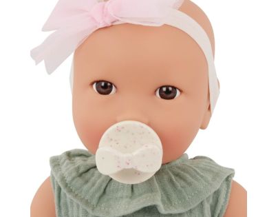LullaBaby Panenka 35 cm v overalu s čelenkou