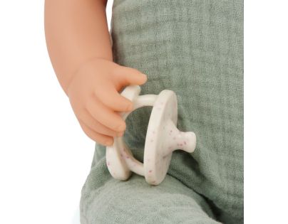 LullaBaby Panenka 35 cm v overalu s čelenkou