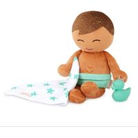 LullaBaby Panenka plyšová do vany kluk Light Brown Hair 3