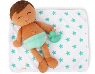 LullaBaby Panenka plyšová do vany kluk Light Brown Hair