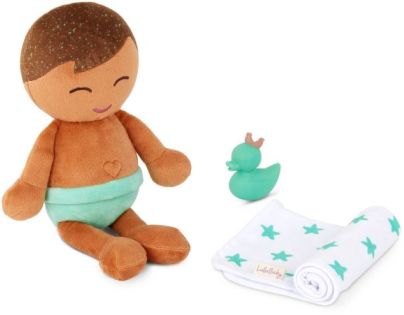 LullaBaby Panenka plyšová do vany kluk Light Brown Hair